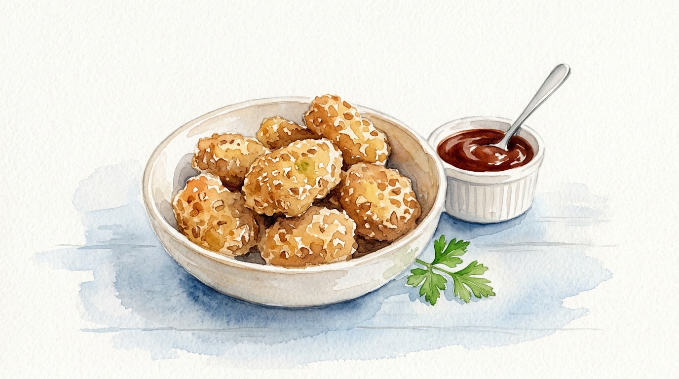 Almond-Crusted Chicken Nuggets with Homemade BBQ Sauce