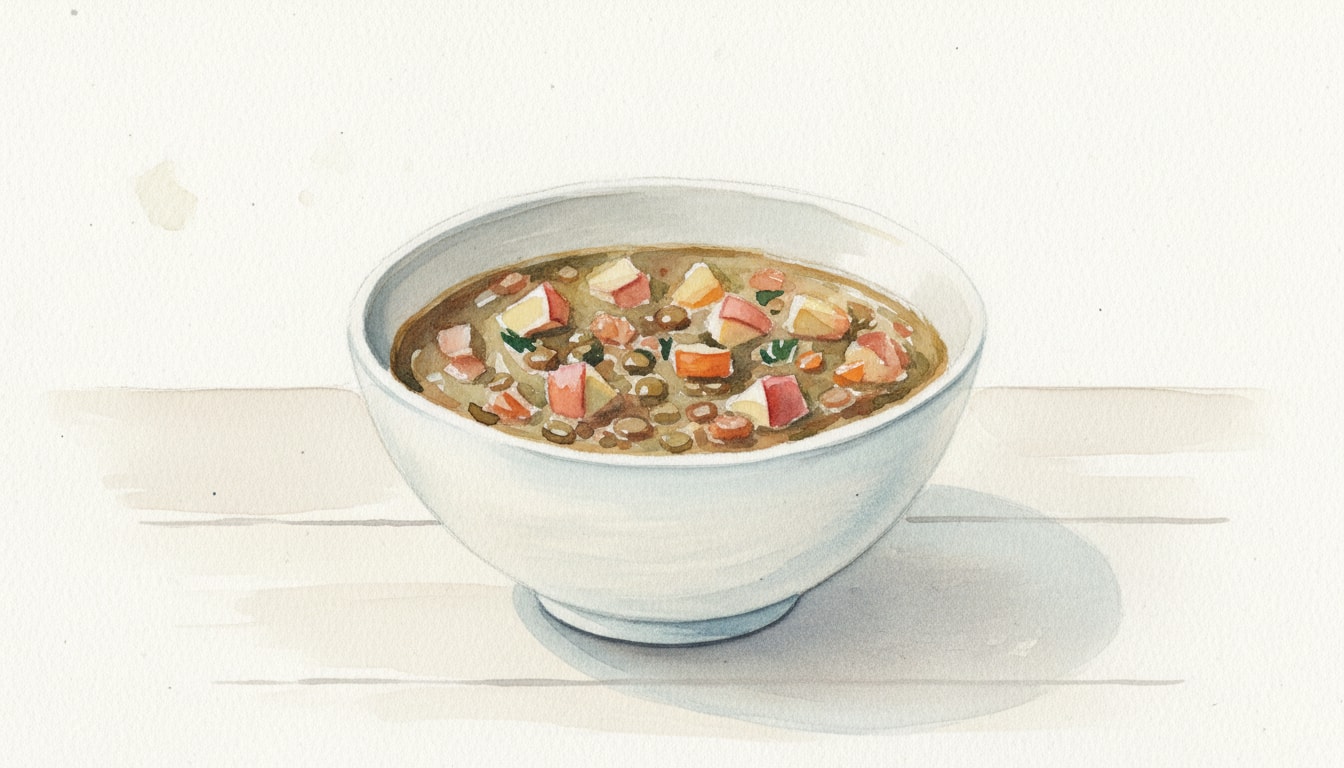 Alsatian-Style Slow Cooker Lentil & Apple Soup