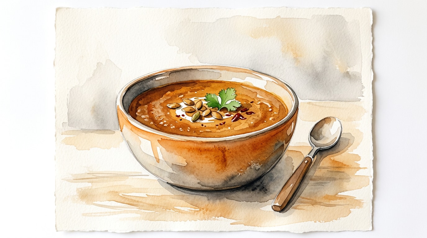 Ancho Chile and Apple Pumpkin Soup