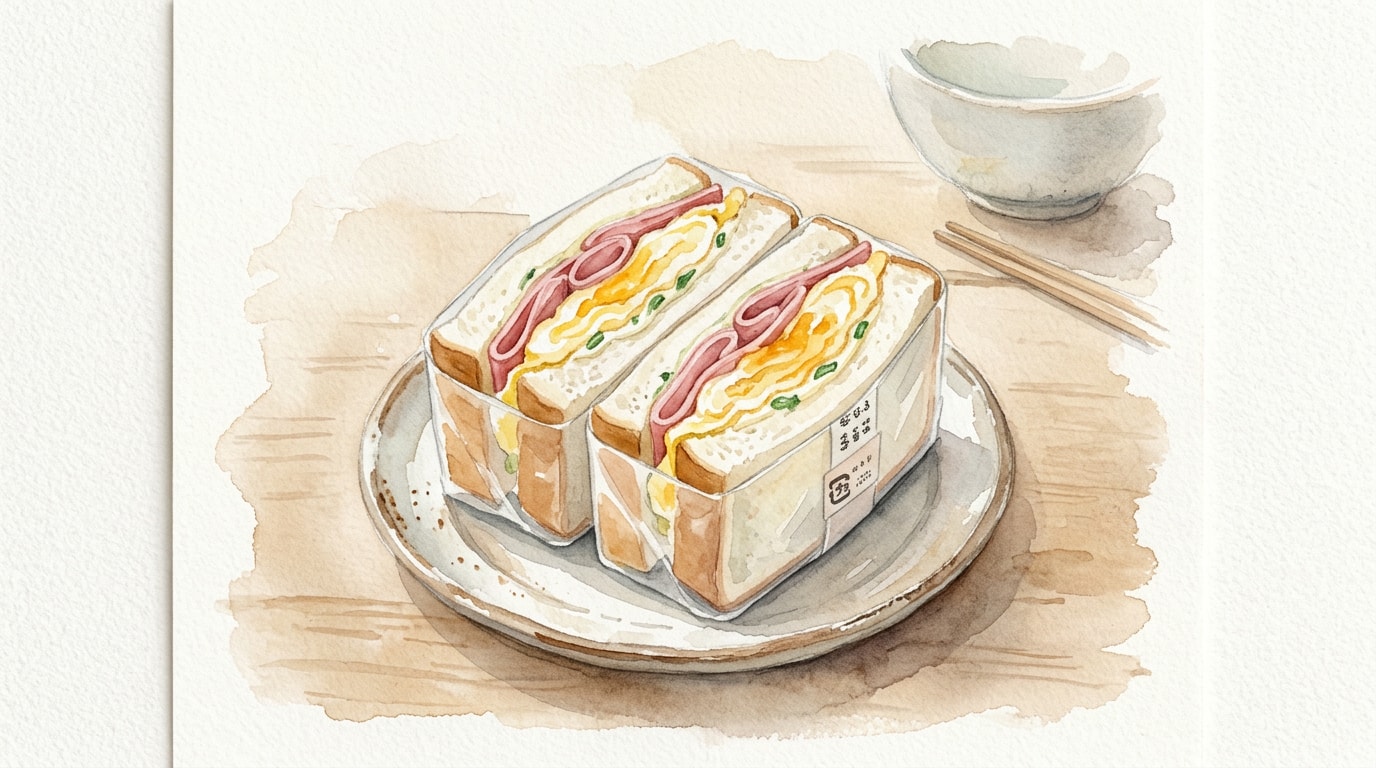 Asian Convenience Store Ham And Egg Sandwich