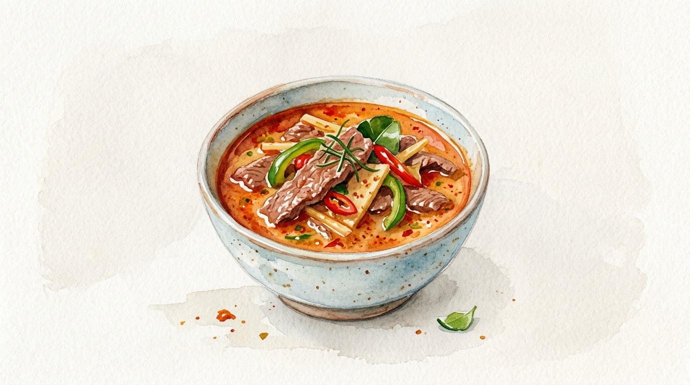 Authentic Thai Red Curry with Beef and Homemade Paste