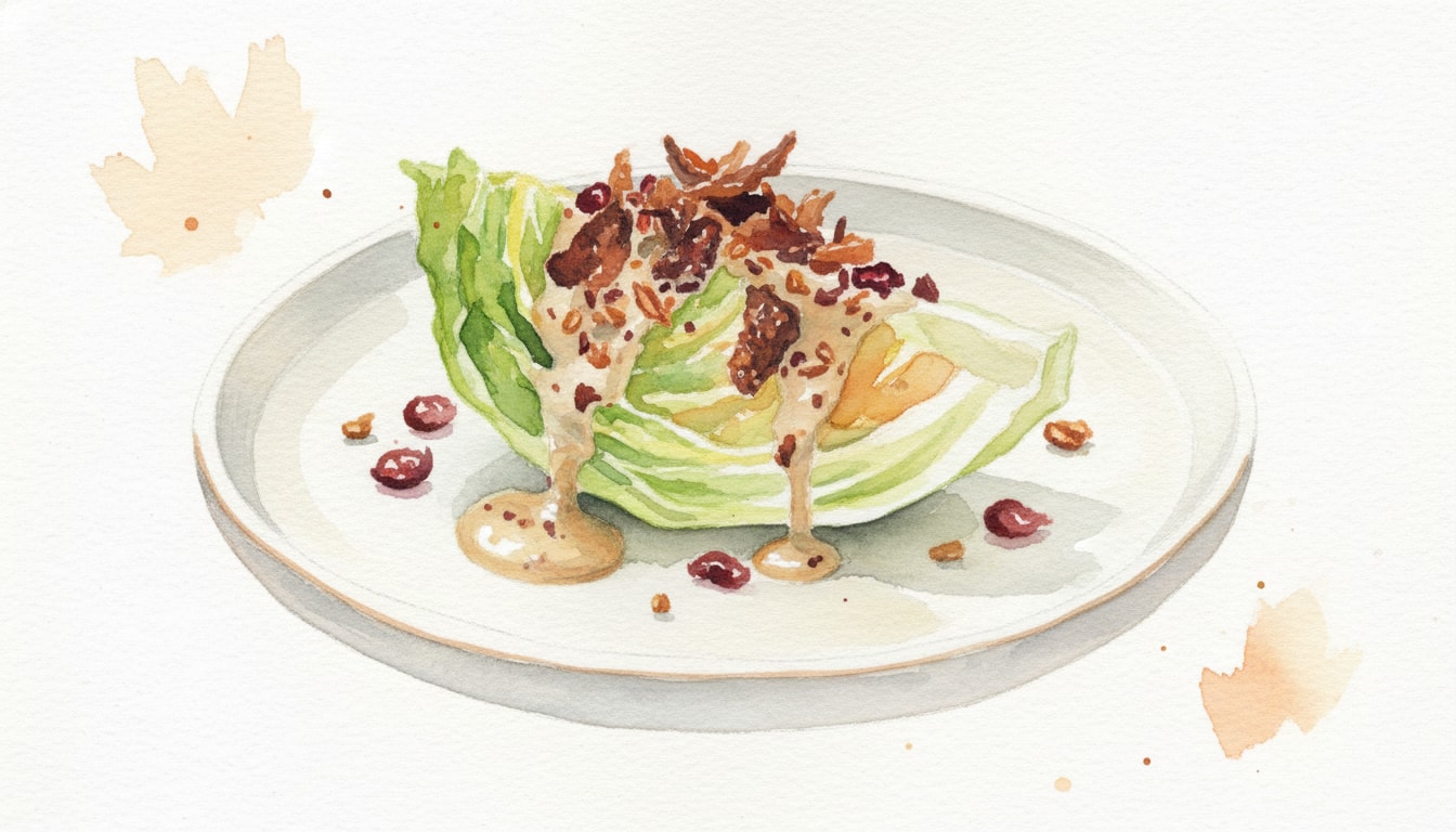 Autumnal Iceberg Wedge with Turkey Cracklings