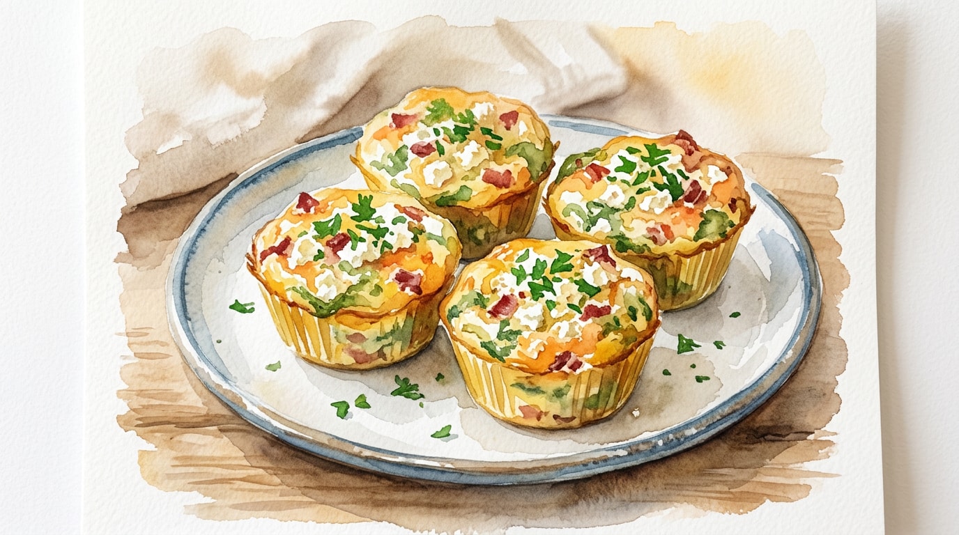 Bacon and Feta Baked Egg Muffins