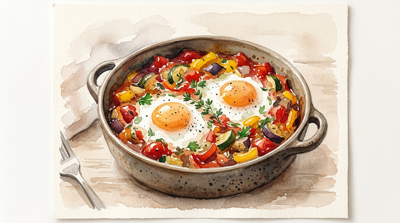 Baked Eggs with Ratatouille