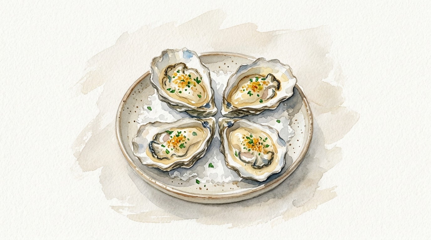 Baked Oysters with Champagne Veloute