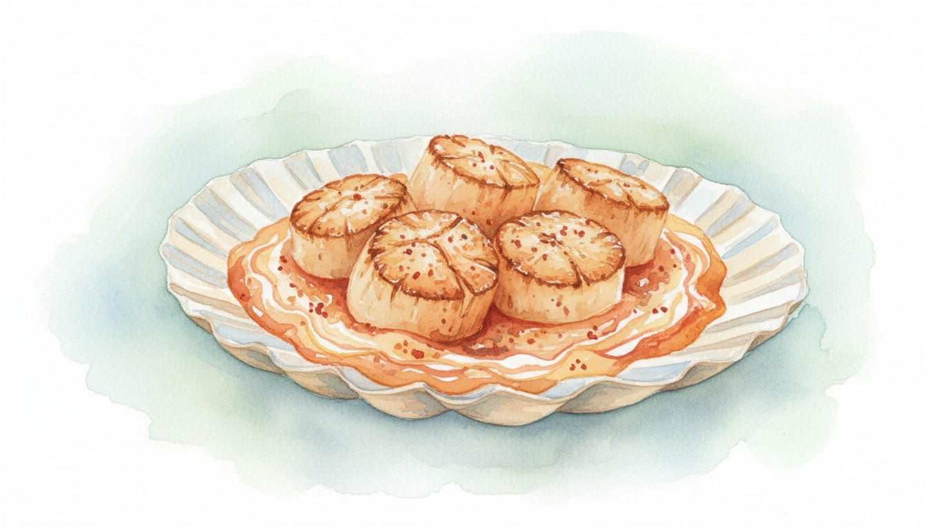 Baked Scallops With Creamy Spicy Sauce