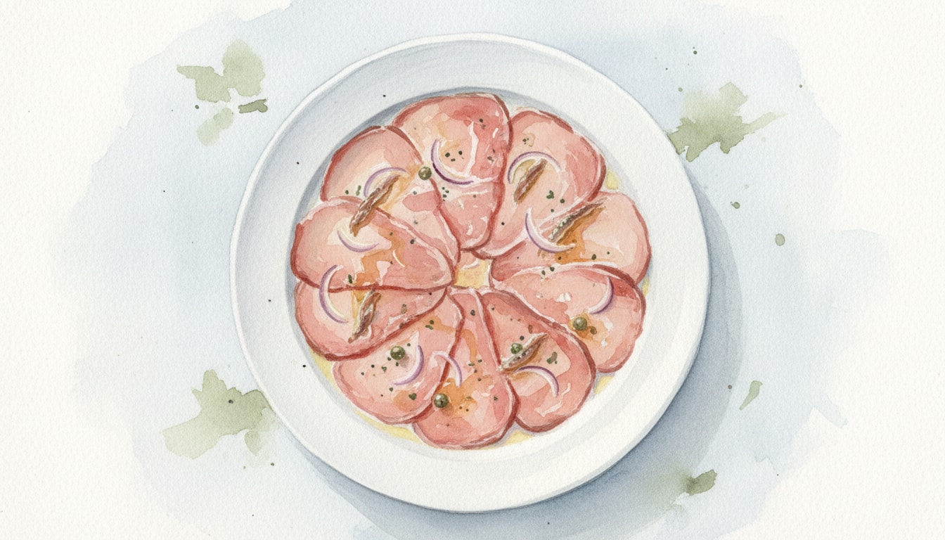 Beef Carpaccio with Shallot-Anchovy Vinaigrette