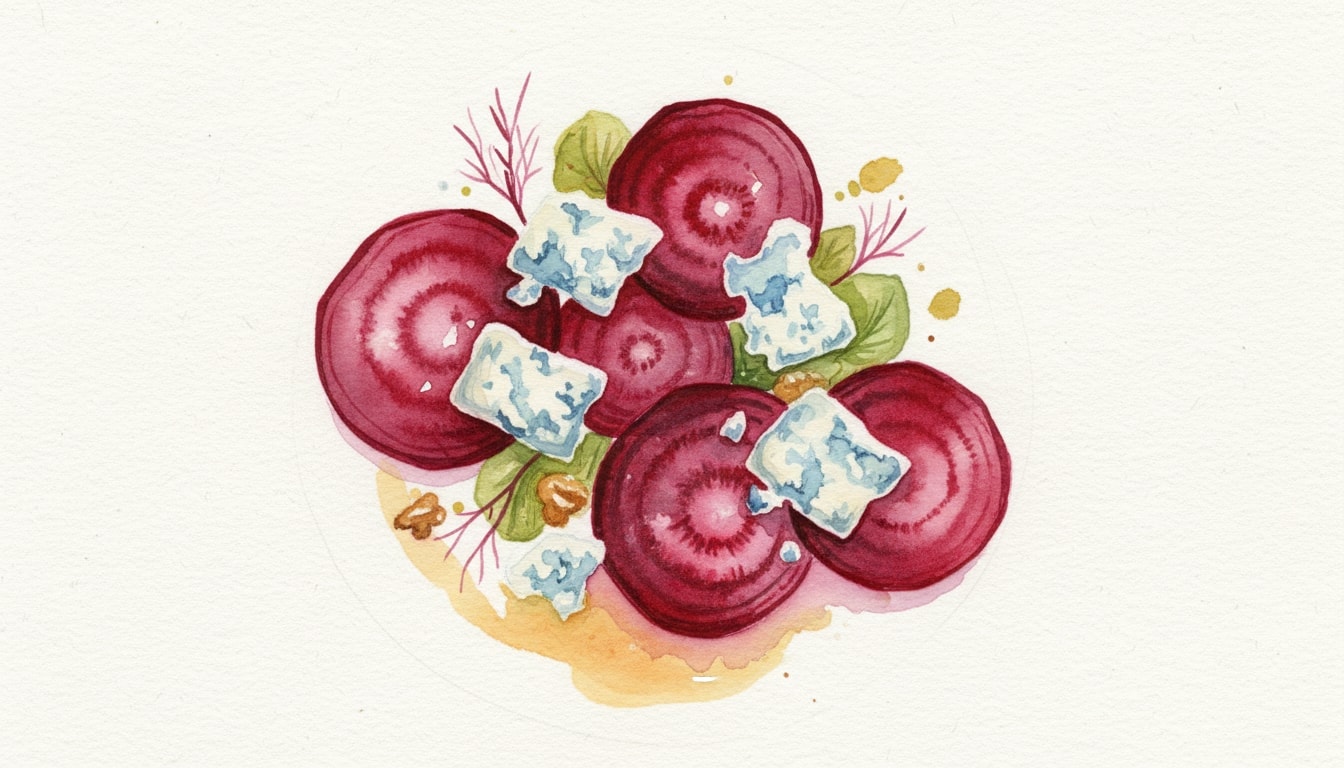 Beet and Danish Blue Cheese Salad