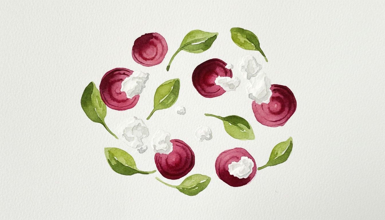 Beets and Goat Cheese Spinach Salad