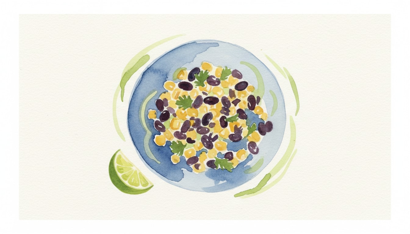 Black Bean and Corn Salad with Lime-Cilantro Dressing