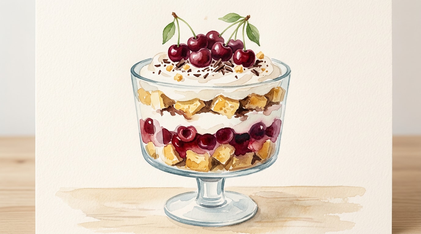 Black Forest Cherry Blondie Trifle
