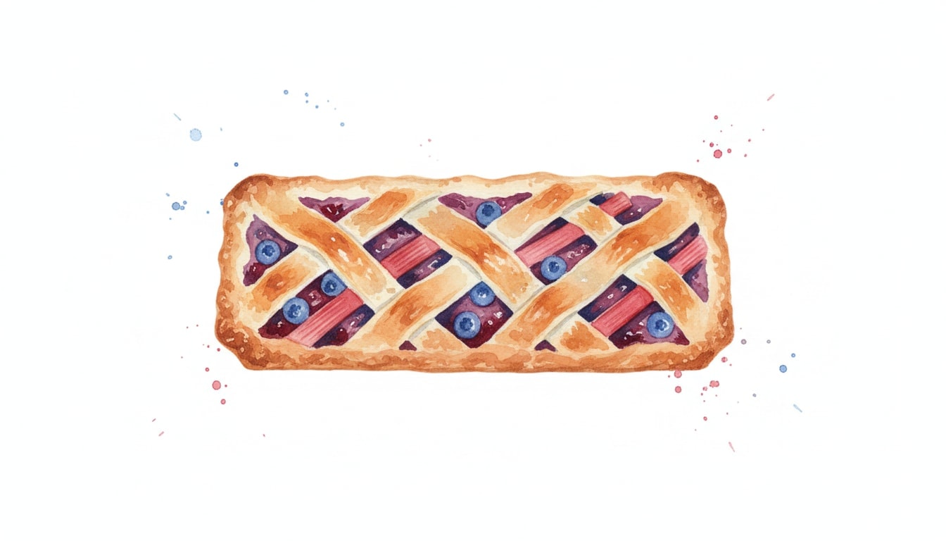 Blueberry-Rhubarb Slab Pie