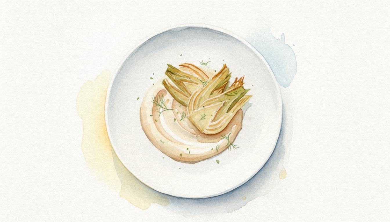 Braised Fennel With White Bean Purée