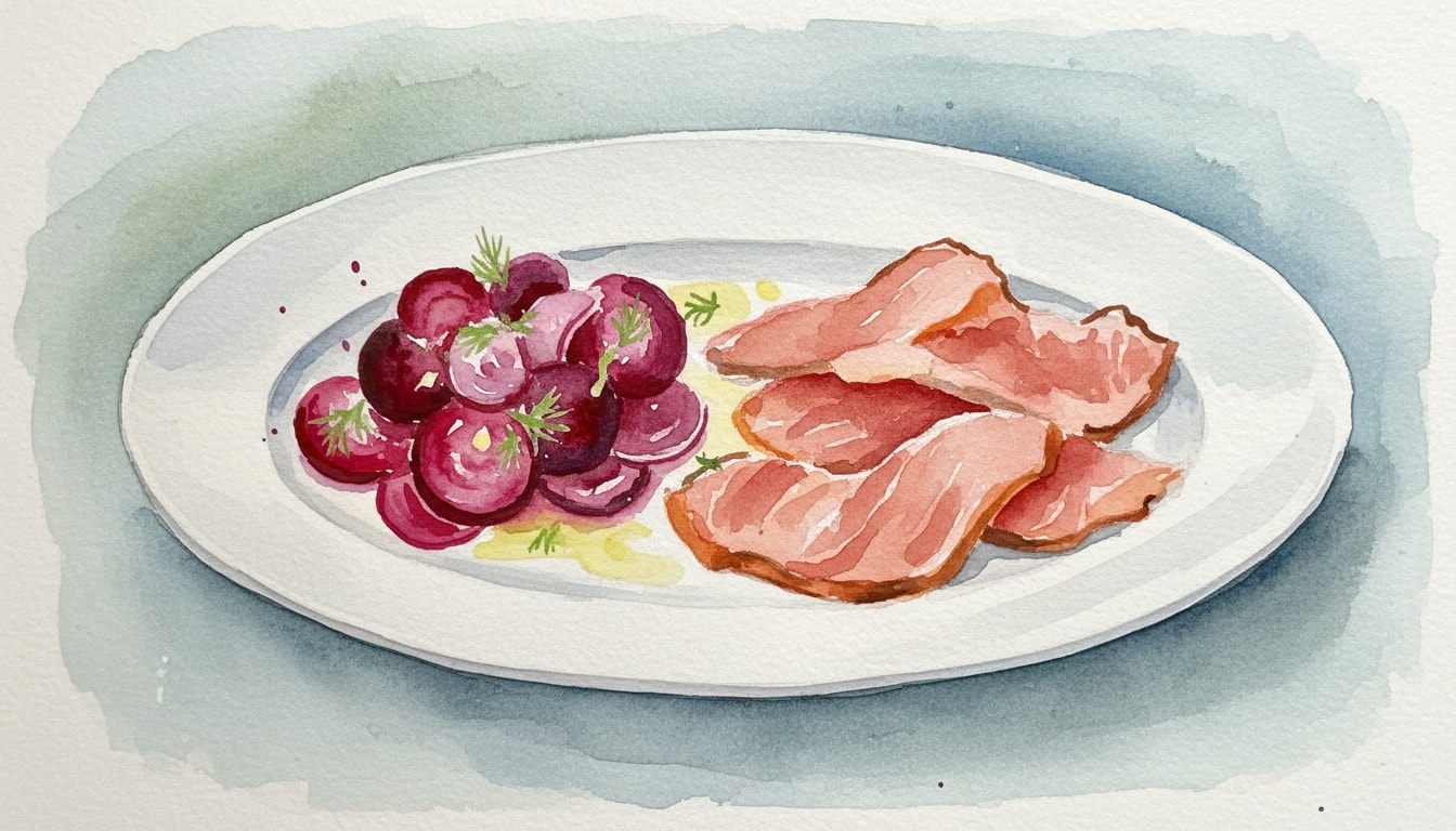 Brandon Roast Smoked Salmon with Beetroot Salad