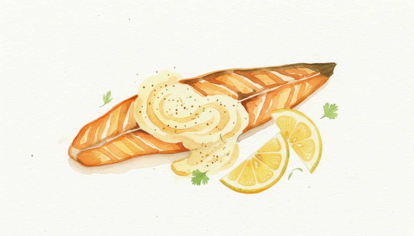 Broiled Fish With Lemon Curry Butter