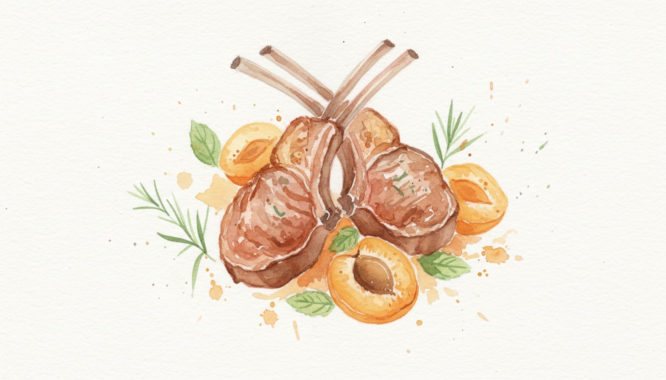 Broiled Lamb Chops With Apricots