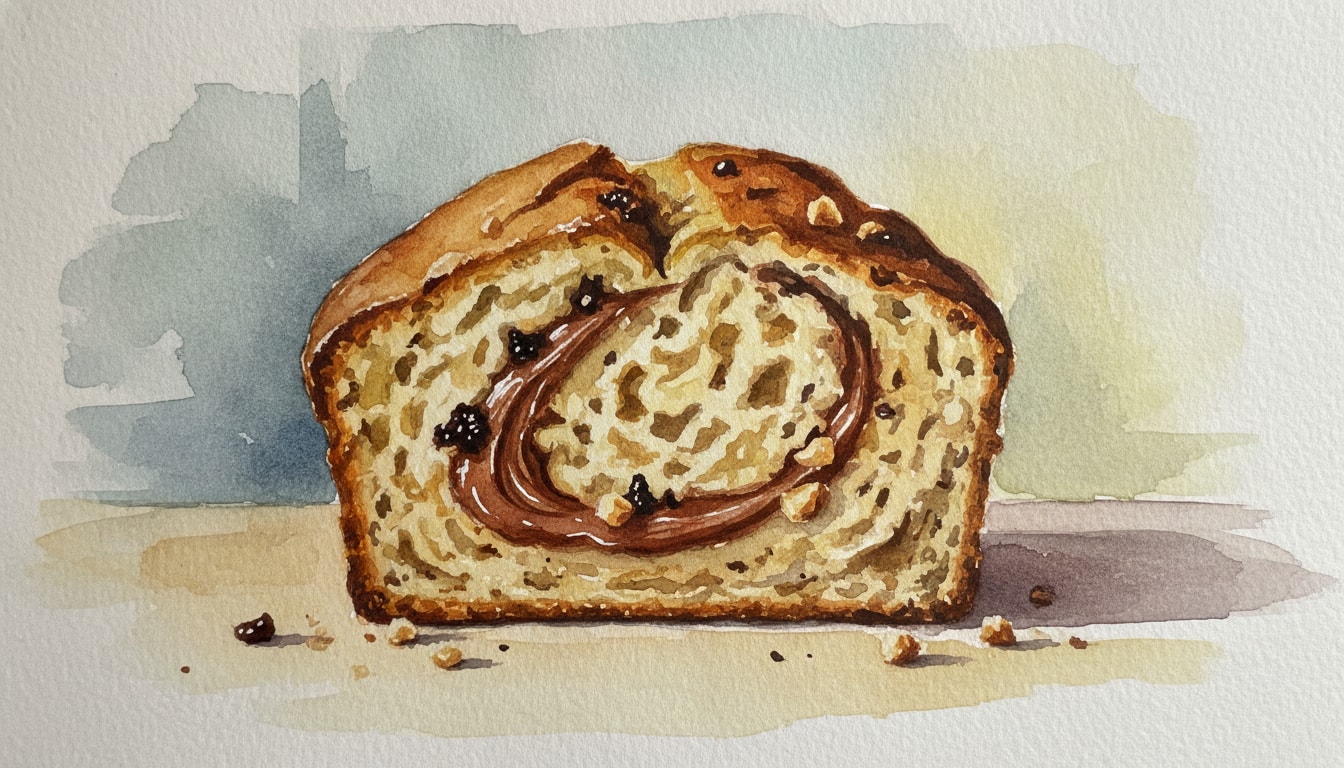 Brown Butter & Chocolate-Hazelnut Swirl Banana Bread