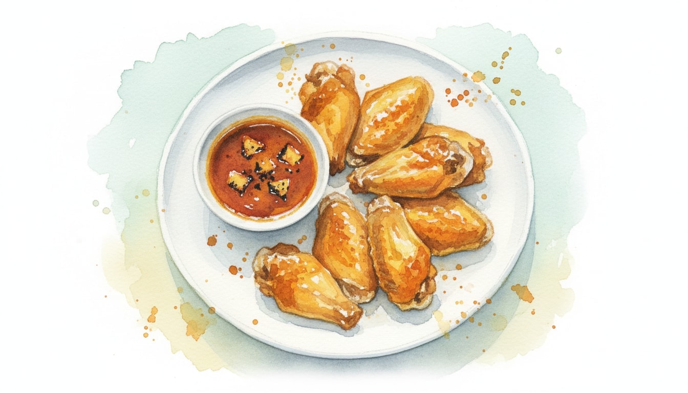 Burnt Pineapple Hot Sauce with Chicken Wings