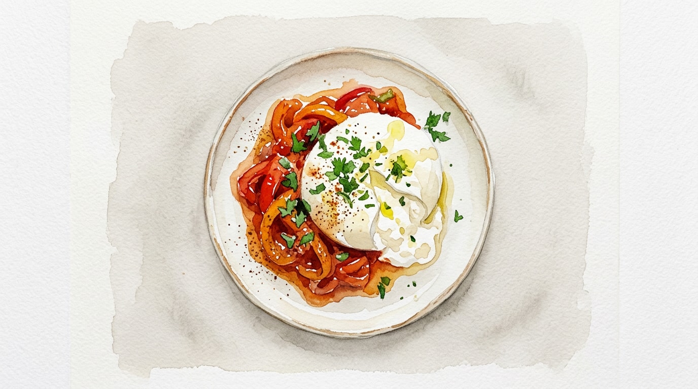 Burrata with Spiced Taktouka