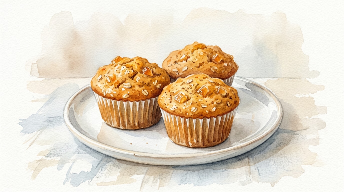 Butternut Squash and Candied Ginger Oat Muffins