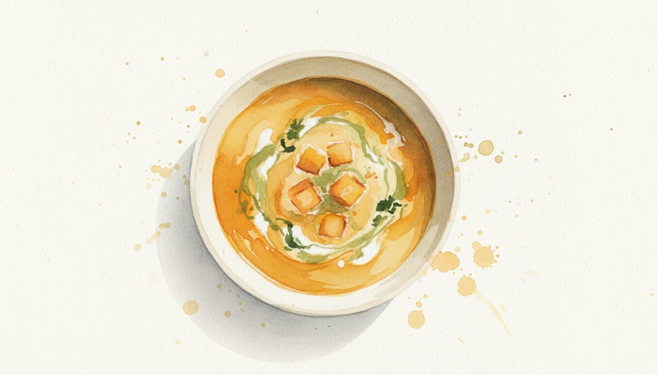 Butternut Squash and Green Curry Soup