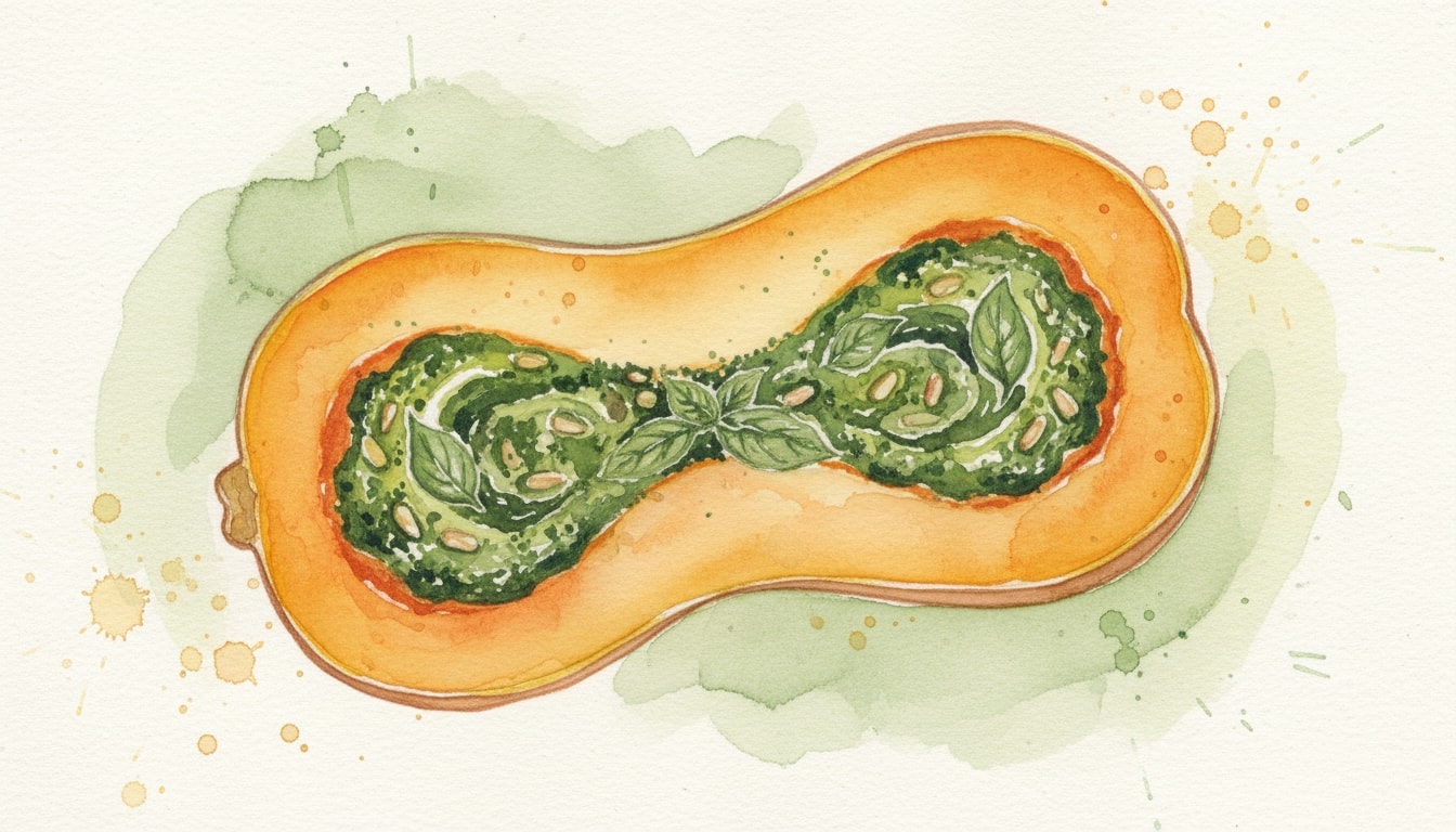 Butternut Squash with Pesto