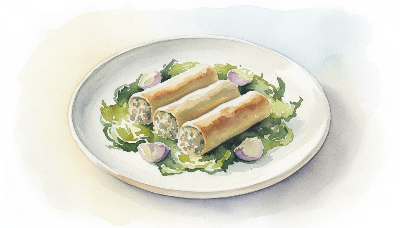Cannelloni With Bitter Greens and Artichoke Sauté