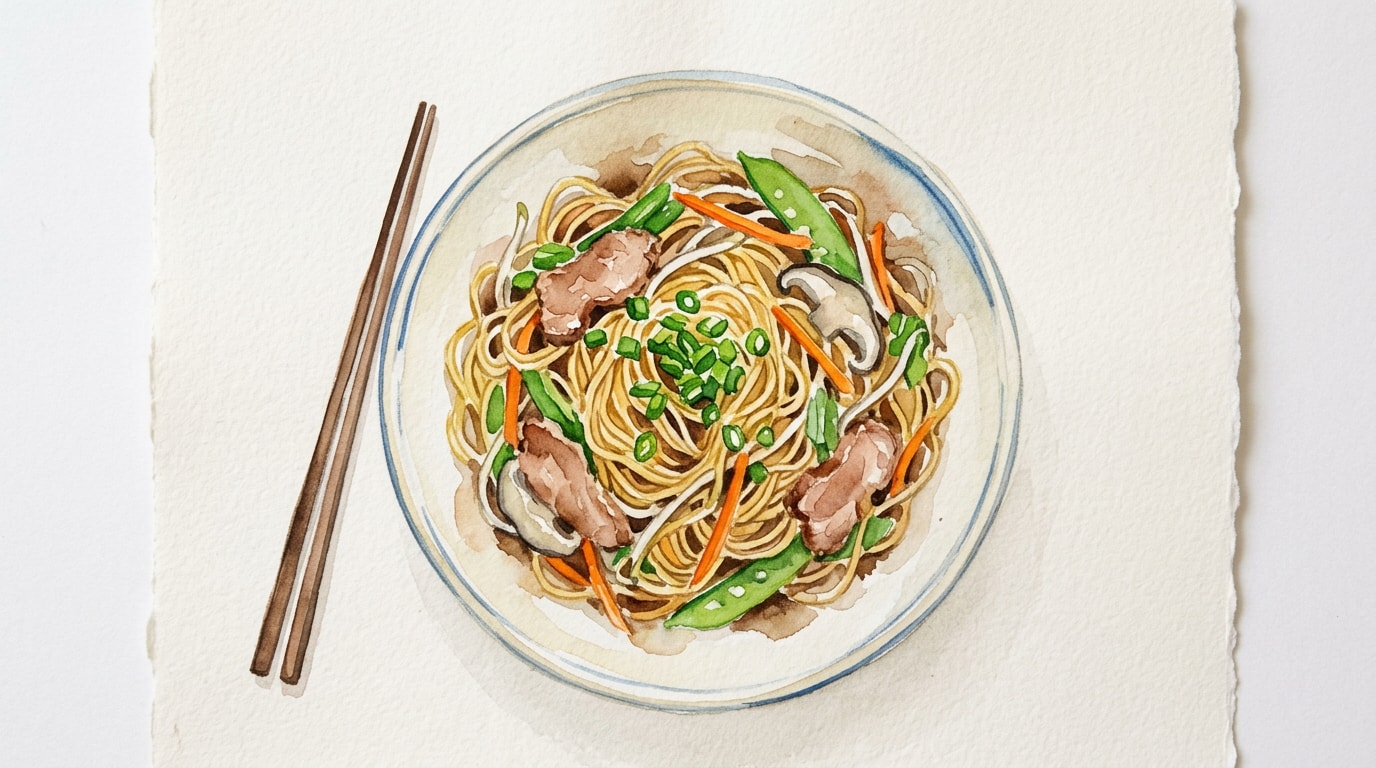 Cantonese Pork Lo Mein