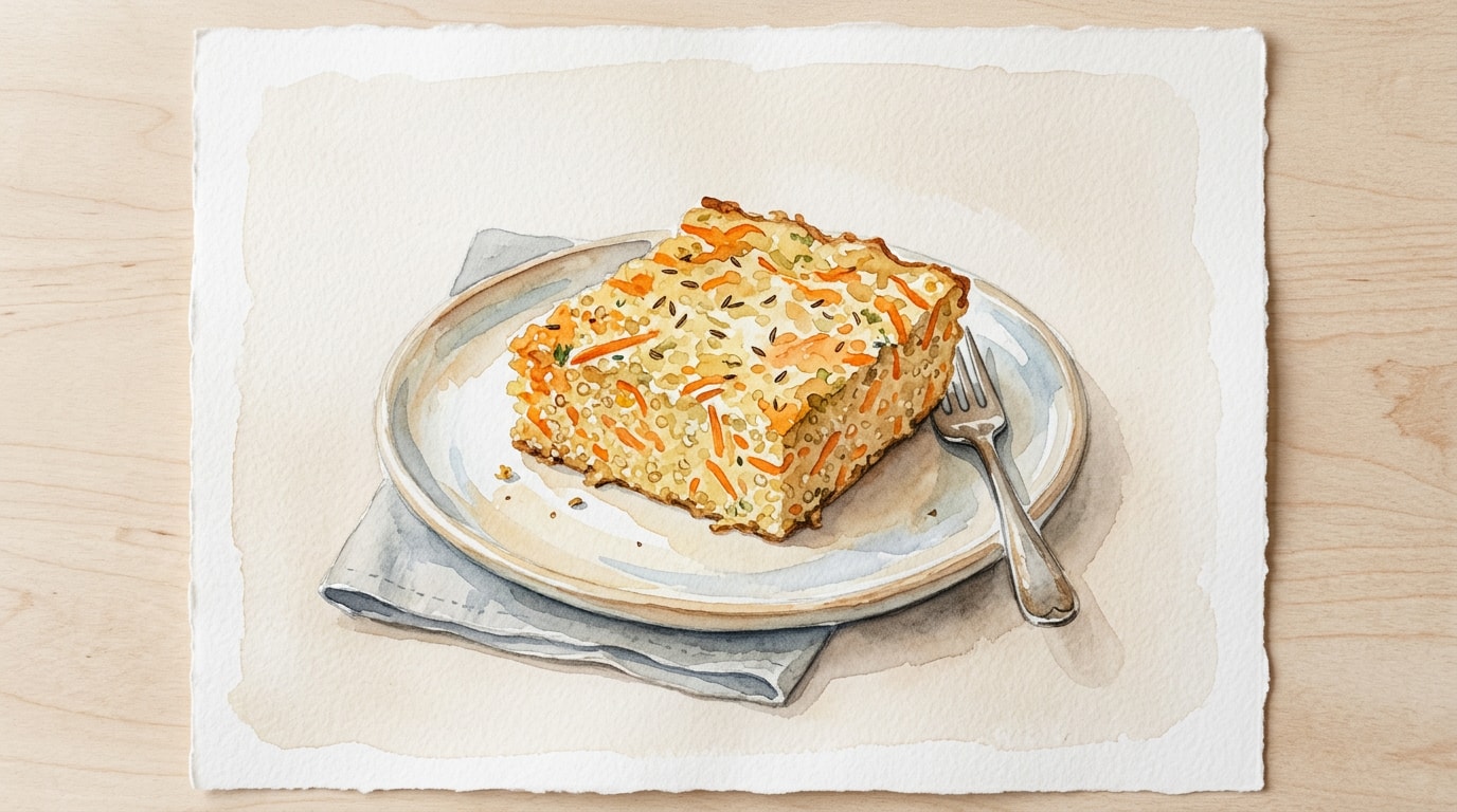 Caraway-Scented Quinoa and Carrot Kugel