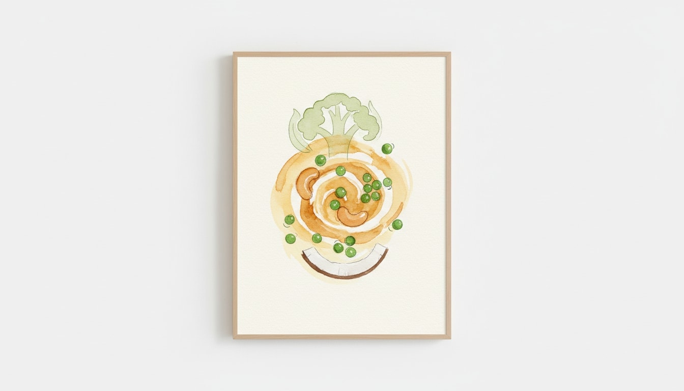 Cauliflower, Cashew, Pea, and Coconut Curry