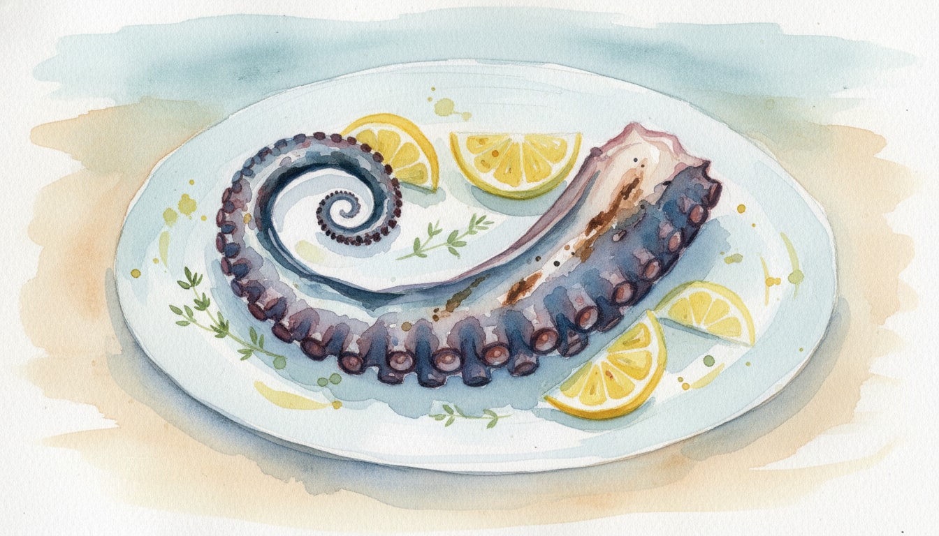 Char-Grilled Greek Octopus with Lemon and Thyme