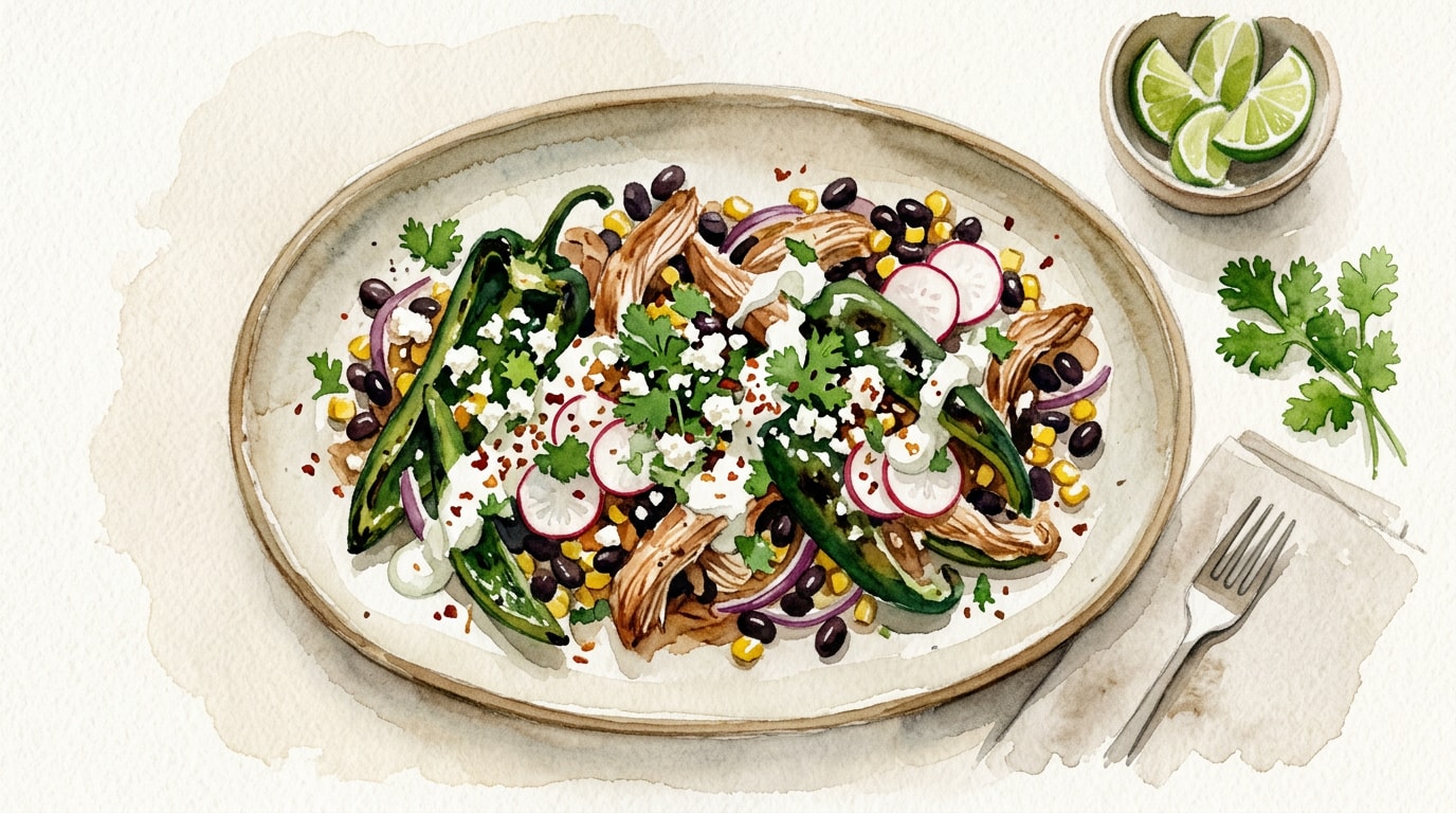 Charred Poblano Naked Tacos