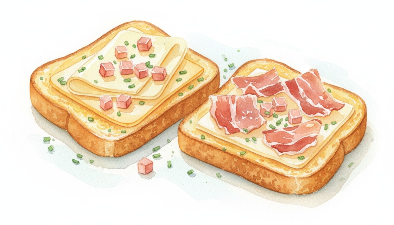 Cheddar and Ham Eggy Bread