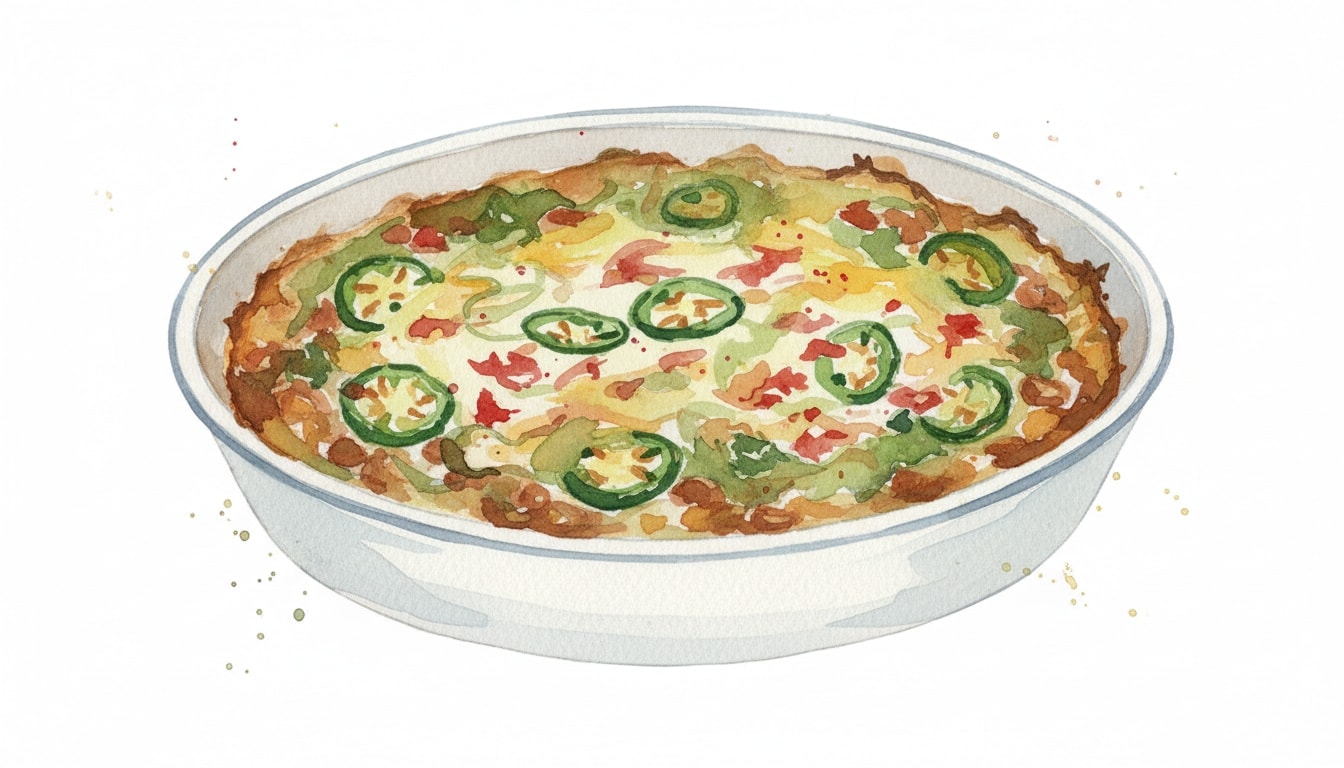 Cheesy Green Chile Bean Bake