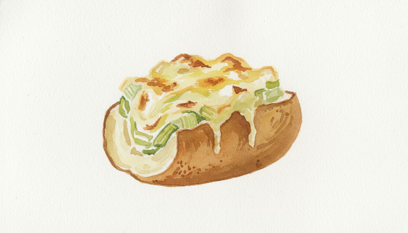 Cheesy Leek Gratin Stuffed Potatoes