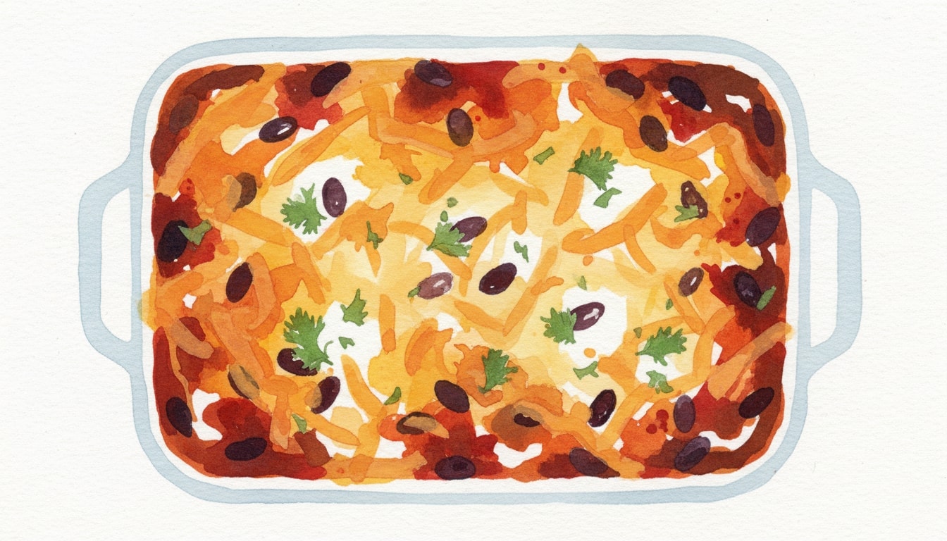 Cheesy Spicy Black Bean Bake