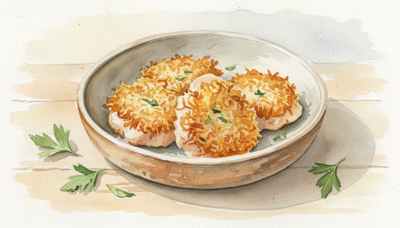 Chicken Breasts in Crusty Potato Batter