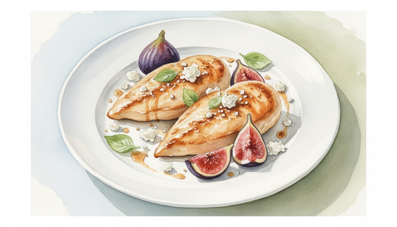 Chicken Breasts With Feta and Figs