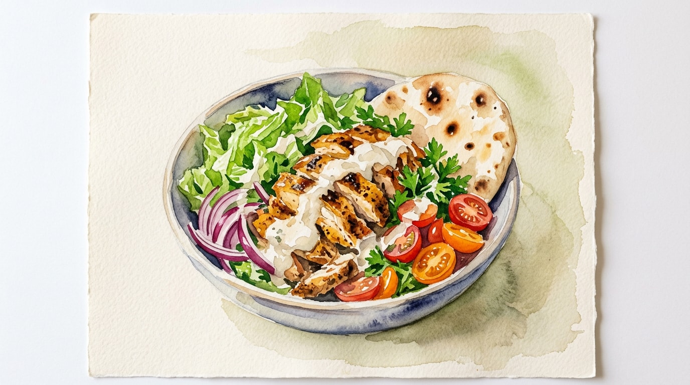 Chicken Shawarma With Quick Garlic Sauce
