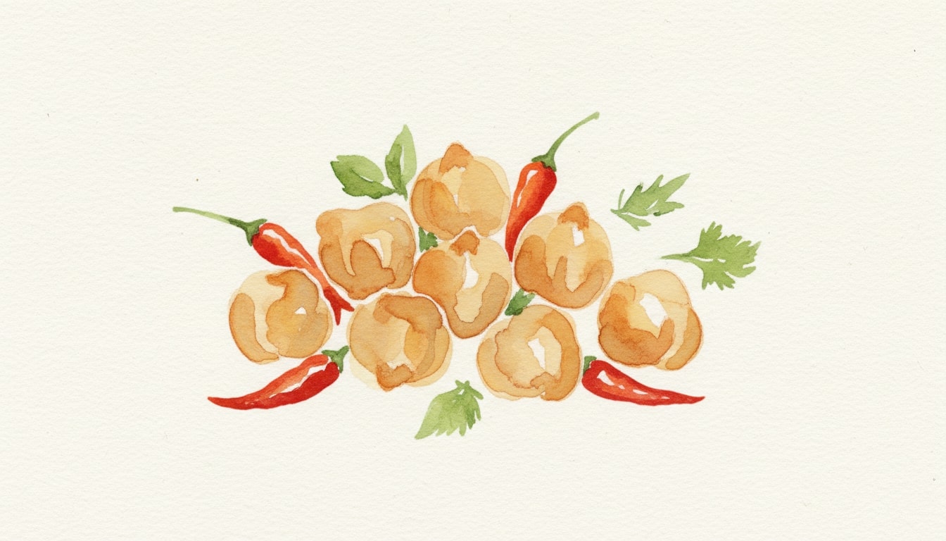 Chickpeas With Thai Chilies