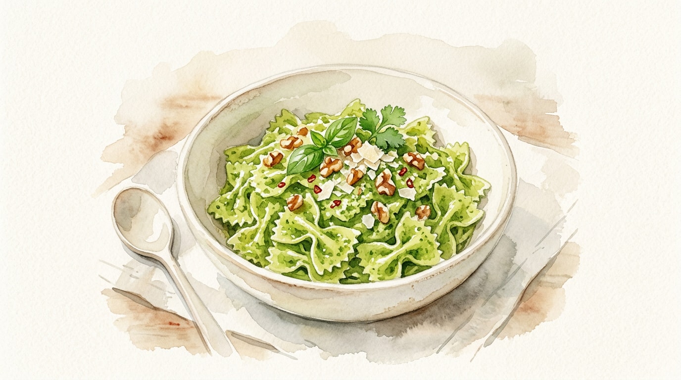 Chilean Avocado Walnut Pesto Pasta