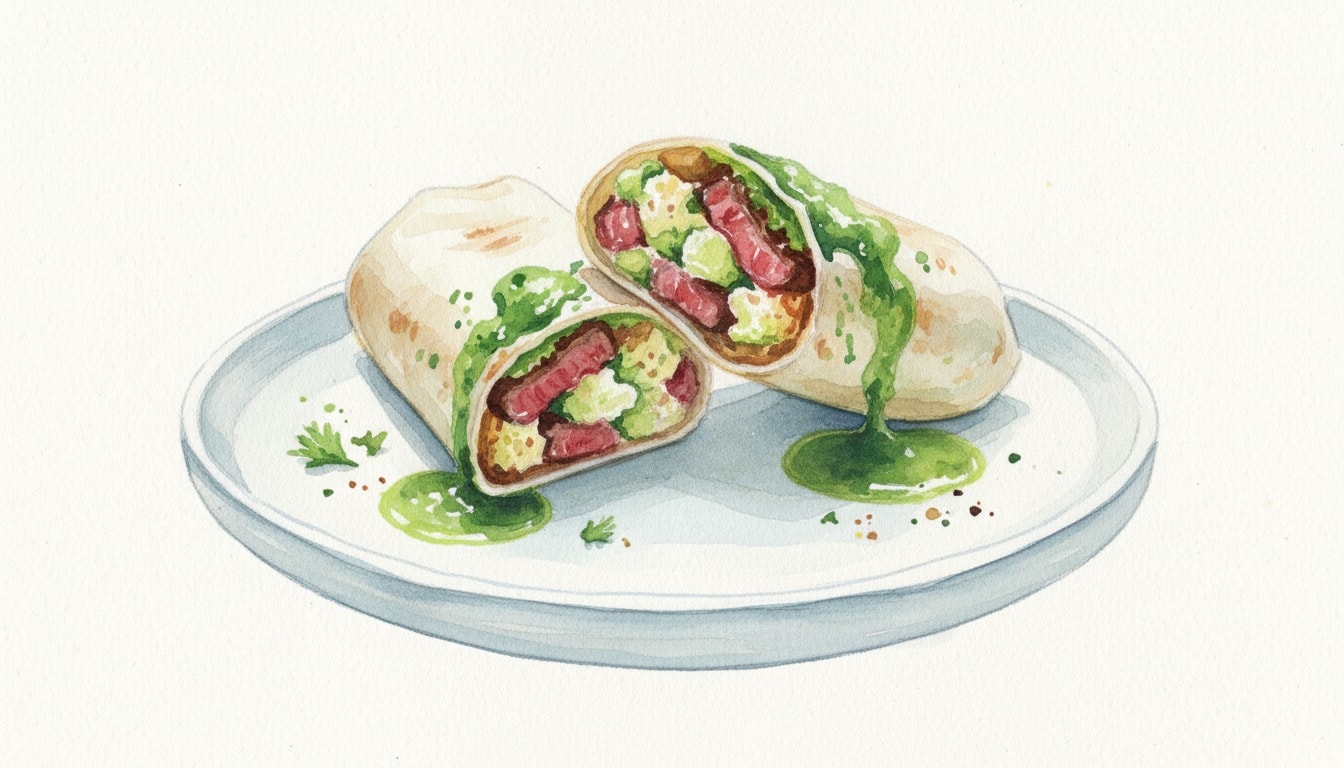 Chimichurri Flank Steak & Cauliflower Burrito