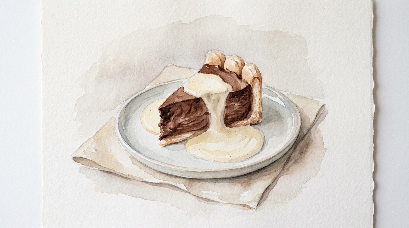 Chocolate Charlotte with Rum Crème Anglaise