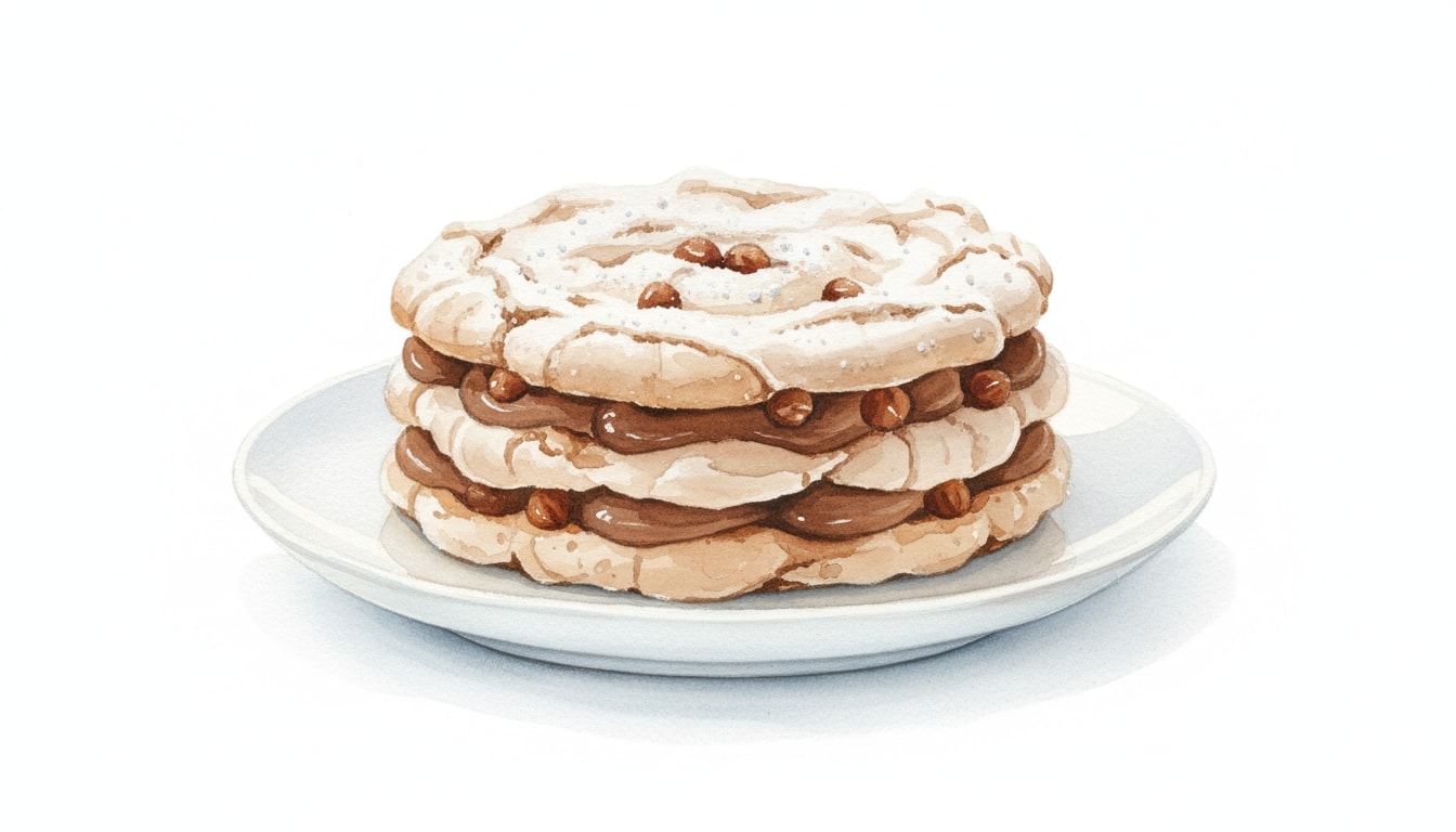 Chocolate-Hazelnut Schaum Torte