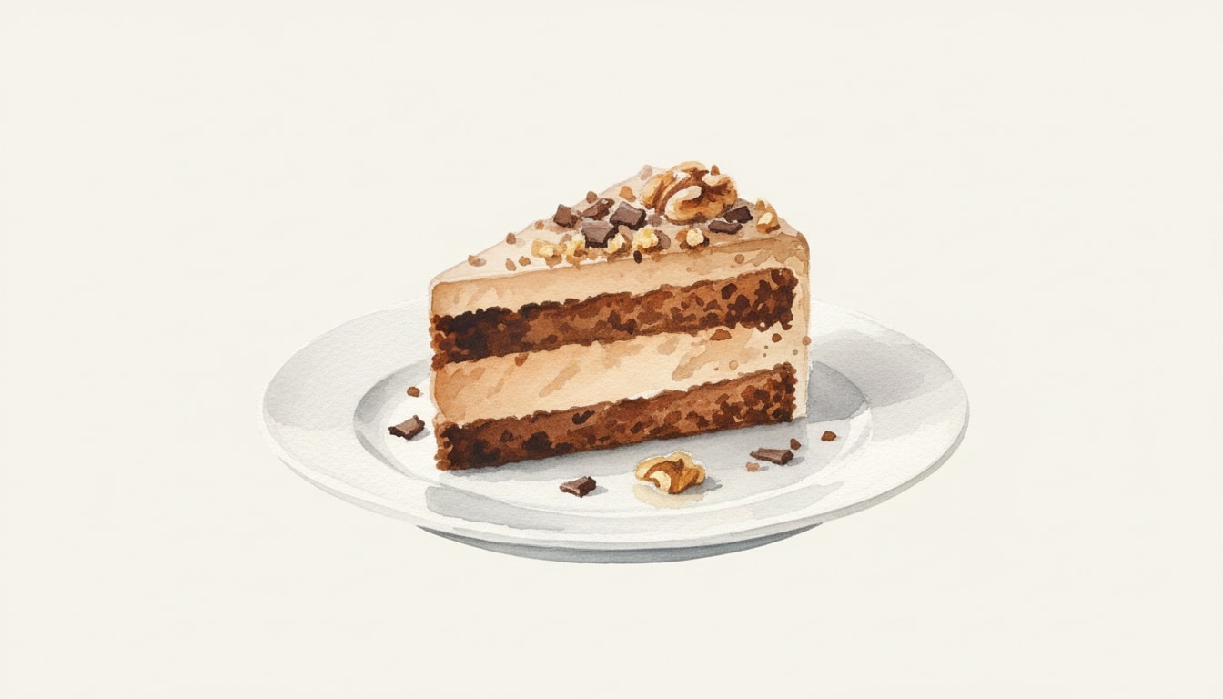 Chocolate Walnut Mousse Cake