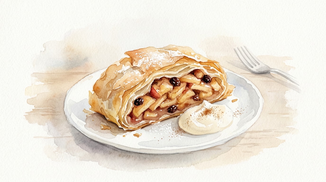 Classic Apple Strudel with Filo Pastry
