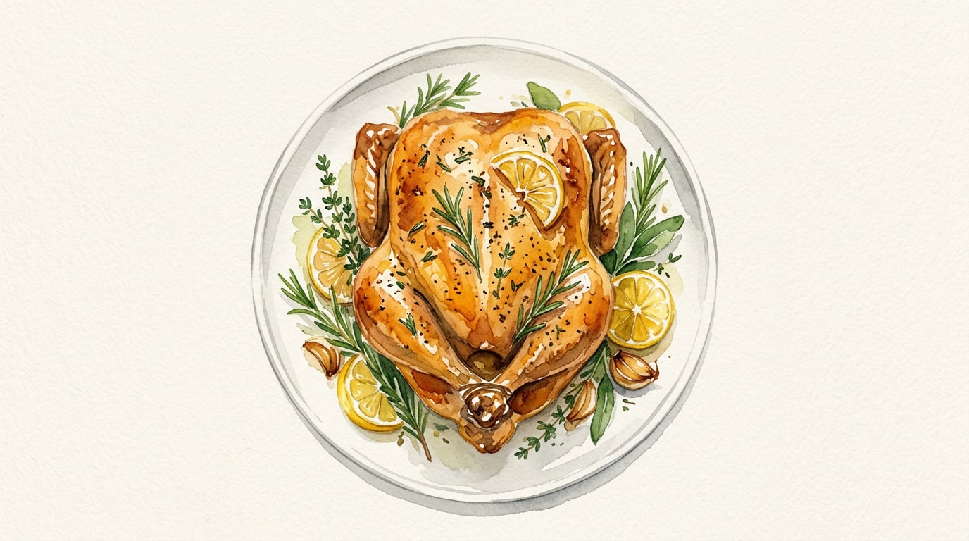 Classic British Herb And Lemon Roast Chicken