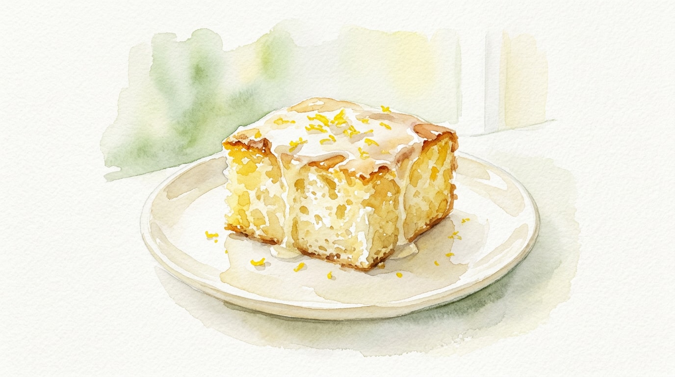 Classic British Lemon Drizzle Cake