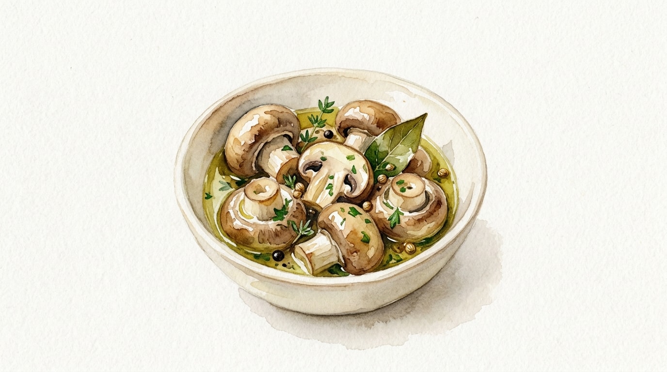 Classic Champignons a la Grecque