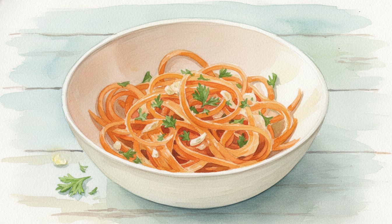 Classic French Carrot Salad with Garlic and Parsley
